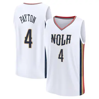 New Orleans Pelicans Youth Elfrid Payton White Fast Break 2021/22 Replica City Edition Jersey