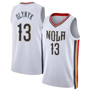 New Orleans Pelicans Youth Kelly Olynyk White Swingman 2021/22 City Edition Jersey