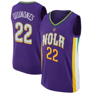 New Orleans Pelicans Youth Lester Quinones Purple Swingman Jersey - City Edition