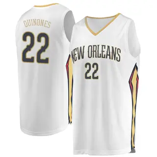 New Orleans Pelicans Youth Lester Quinones White Fast Break Jersey - Association Edition